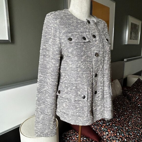 - NIC+ZOE Tweed Metallic Knit Blazer Great with Turtleneck Petite Med   - 1H2310 - Picture 8 of 9